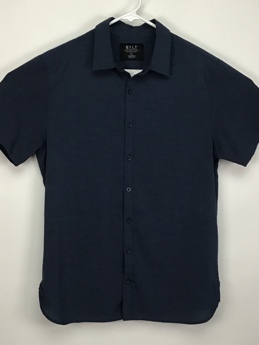 BYLT Premium Basics Vista Short Sleeve Button Down shirt large